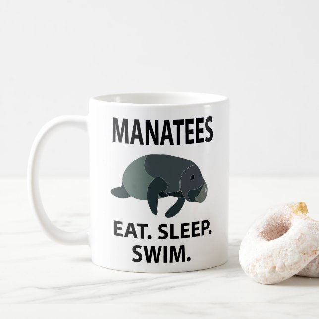 Mug Faune marine de lamantin (Avec donut)