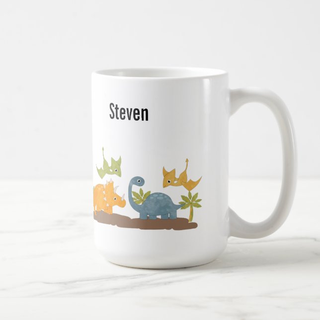 Mug Faune sauvage de Cute Dinosaure (Droite)