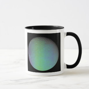 Mug Fausse vue couleur de la lune de Saturne Dione