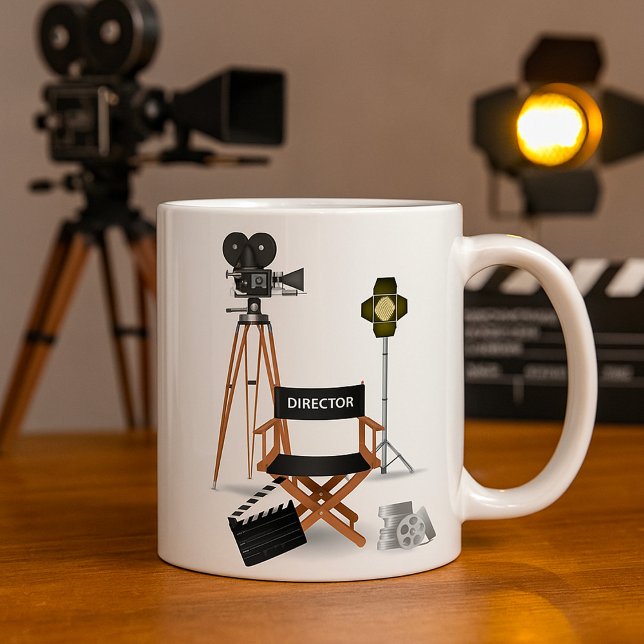 Mug Fauteuil de réalisateur de cinéma et ensemble de c (Créateur téléchargé)