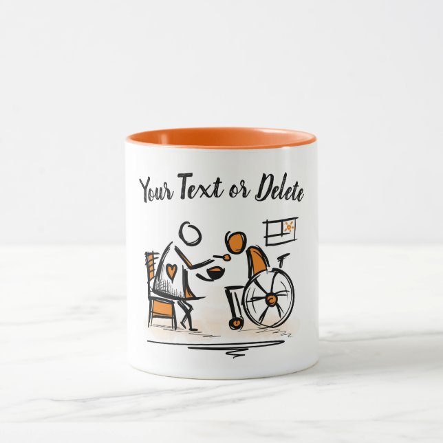 Mug Fauteuil roulant. Hôpital/foyer de soins infirmier (Centre)