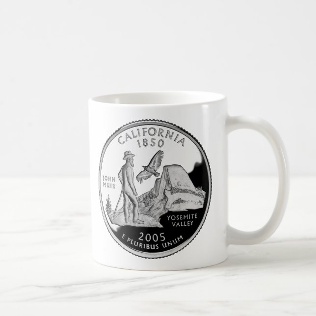 Mug Faux California State Quarter Yosemite Valley Muir (Droite)