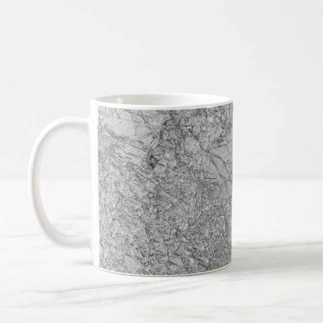 Mug Faux Cracké Conception cassée - Drôle Dissuasion d (Gauche)