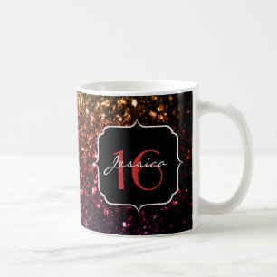 Mug Faux de parties scintillant arc-en-ciel mousseux S