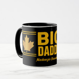 Mug Faux Gold Maple Leaf Big Daddy sur BLACK
