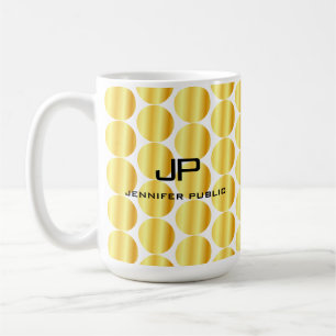 Mug Faux Gold Monogramme Modèle personnalisé