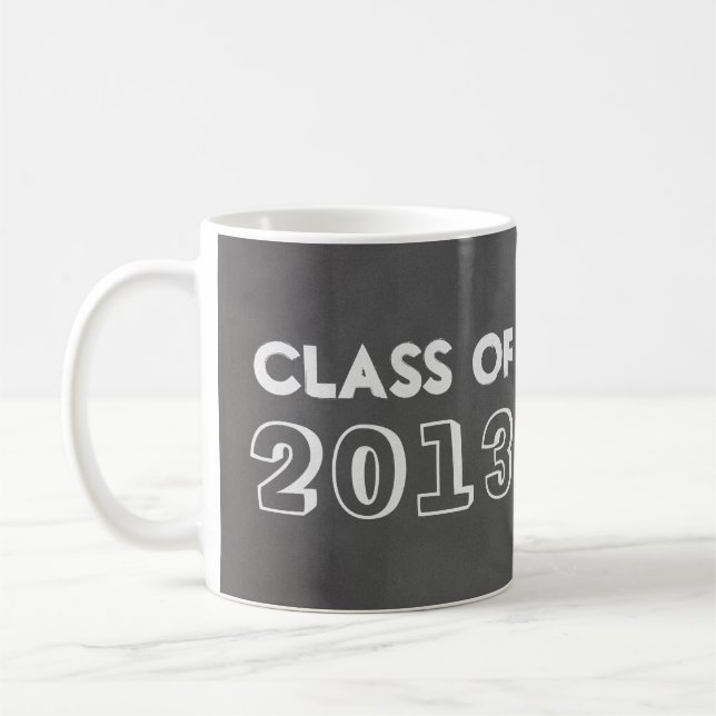 Mug Faux gris tableau de bord année filé photo (Gauche)