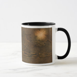 Mug Faux Leather Runses Horses Ranch Cadeau