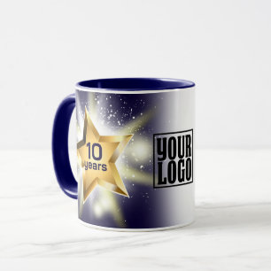 Mug Faux or stars reconnaissance de l'anniversaire de 