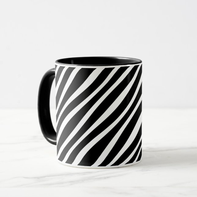 MUG FAUX ZEBRA STRIPE BOUILLÉE (Devant gauche)