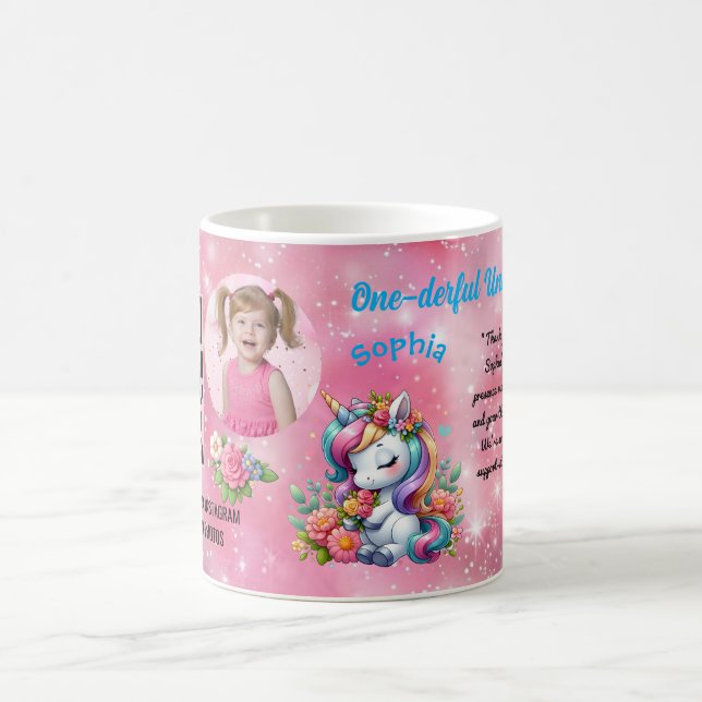 Mug Faveur de code-barres d'anniversaire pour enfants  (Centre)
