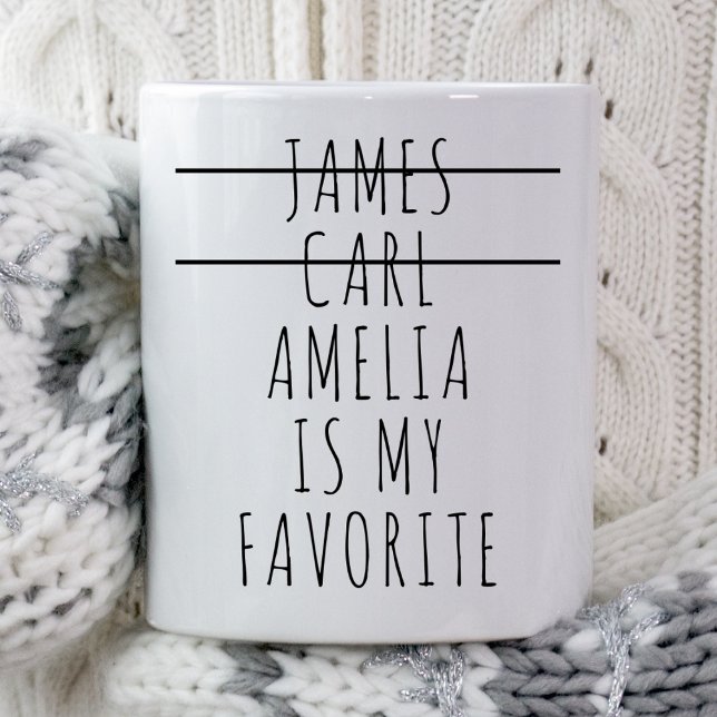 Mug Favori Fils Fille Fille Personnalisé Maman Fête de (Créateur téléchargé)