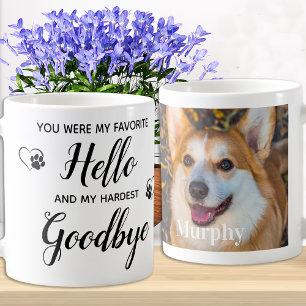 Mug Favori Hello Hardest au revoir Photo Pet Memorial