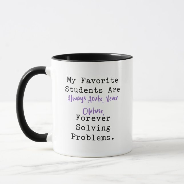 Mug Favoris Étudiants Aigus | Prof de Maths (Gauche)