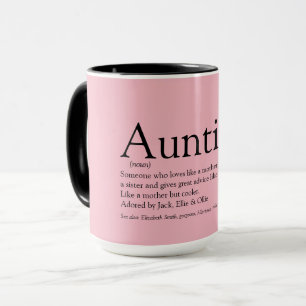Mug Favorite moderne Tante Tante Définition Fun Rose