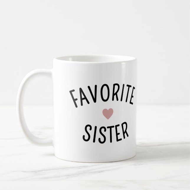 Mug Favorite Soeur Famille Réunion Amusante (Gauche)