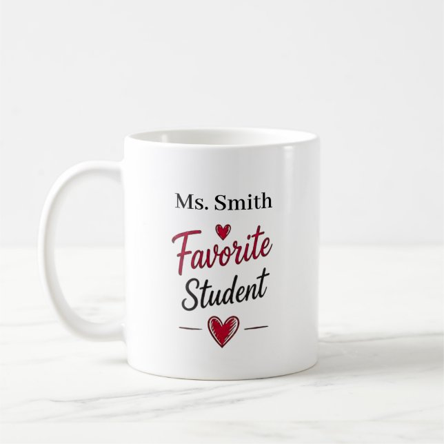 Mug Favorite Student Personalized Teacher Gift (Gauche)