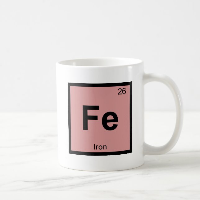 Mug Fe - Chimie du fer Élément de symbole de table pér (Droite)