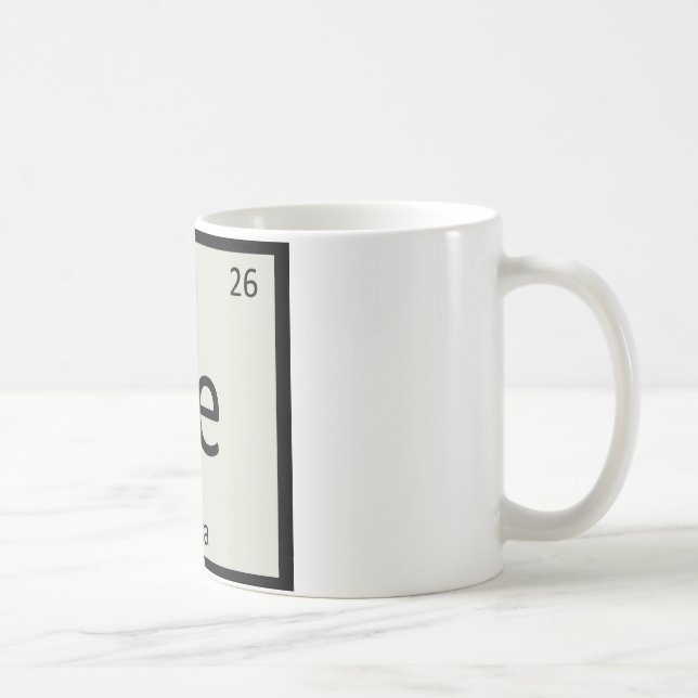 Mug Fe - Chimie du fromage de Feta Symbole du tableau  (Droite)