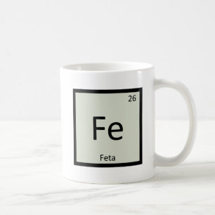 Mug Fe - Chimie du fromage de Feta Symbole du tableau 