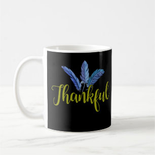 Mug Feather Thanksgivi Grateful Vibes bénis Thanksgivi