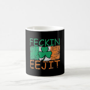 Mug Feckin Eejit Irlande Drapeau irlandais de l'lang I