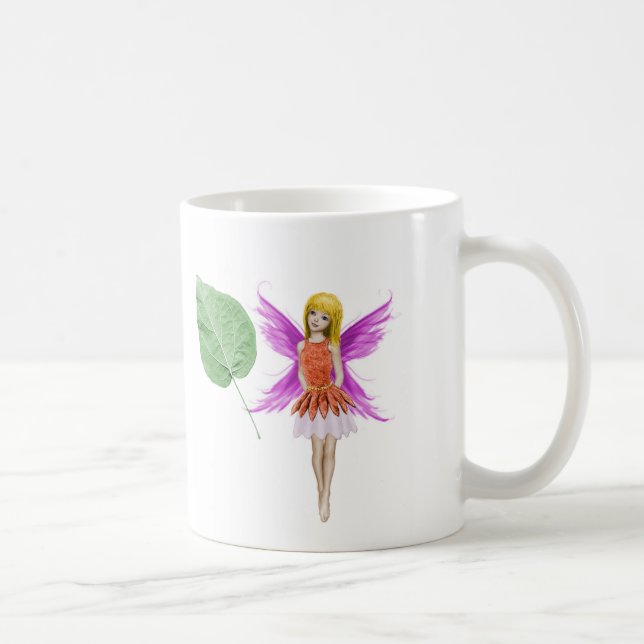 Mug Fée de Catalpa Tree avec feuille (Droite)