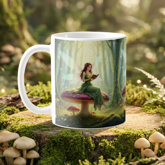 Mug Fée de jour enchantée lisant un livre (Créateur téléchargé)
