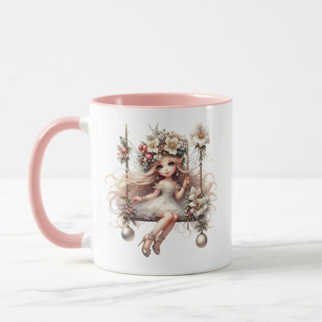Mug Fée de Noël blanche (Gauche)