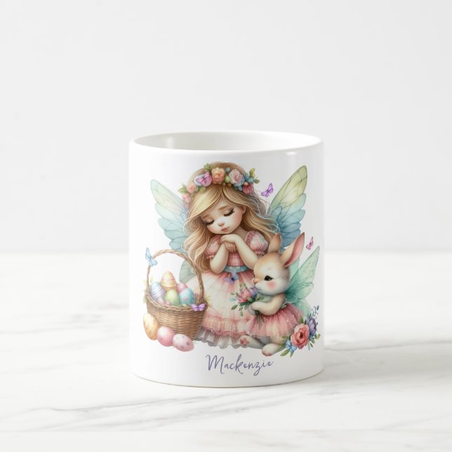 Mug Fée de printemps de Pâques à l'aquarelle (Centre)