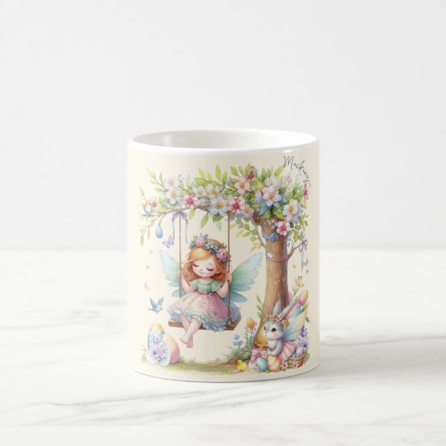 Mug Fée de printemps de Pâques à l'aquarelle (Centre)