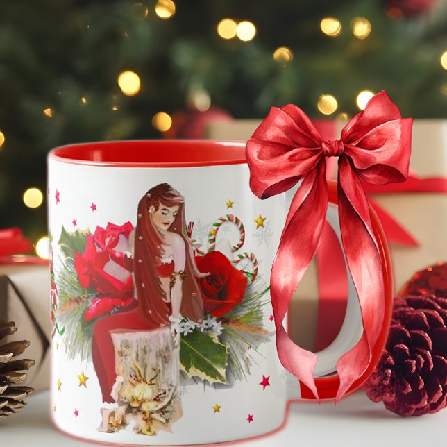 Mug Fée et Sucres de canne de Noël Musique (Créateur téléchargé)