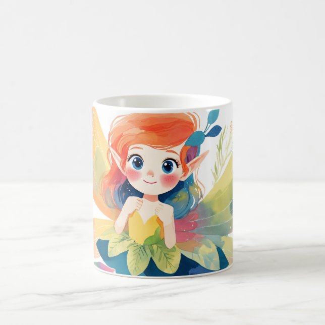 Mug Fée Fantaisiste dans un Jardin de Fleurs en Fleur (Centre)