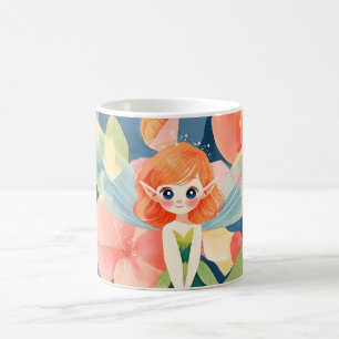 Mug Fée Fantaisiste dans un Jardin de Fleurs en Fleur