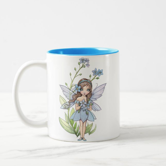 Mug Fée Fleur Myosotis Mignonne (Gauche)