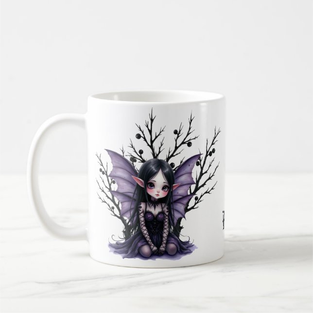 Mug Fée foncée mignonne avec ailes de chauve-souris (Gauche)