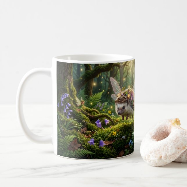 Mug Fée Hérisson Fantaisie Fantastique (Avec donut)