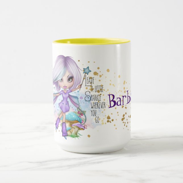 Mug Fée scintillement personnalisée (Centre)
