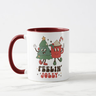 Mug Feelin' Jolly Fêtes de Noël Funny Retro