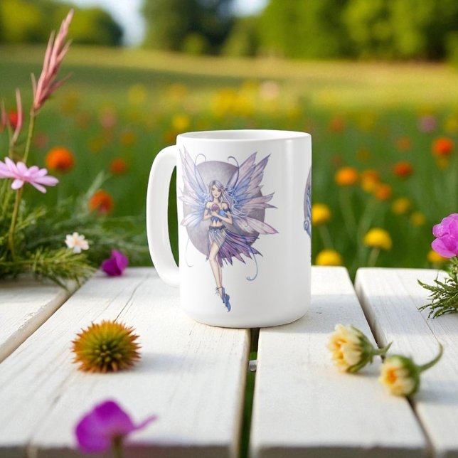 Mug Fées de la lune bleu pervenche et violet (Créateur téléchargé)