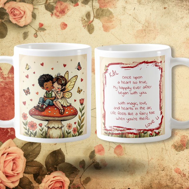 Mug Fées Romantiques Douces et Poème d'Amour (Créateur téléchargé)