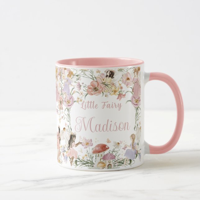 Mug Fées Whimsical Anniversaire Fleur Jardin prairie (Droite)