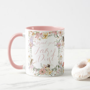 Mug Fées Whimsical Anniversaire Fleur sauvage Pré