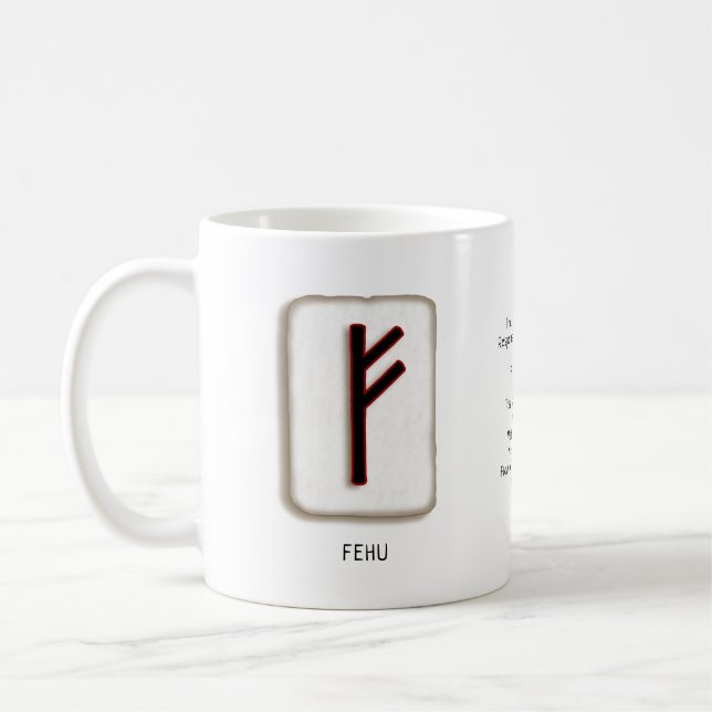 Mug Fehu RuneStone (Gauche)