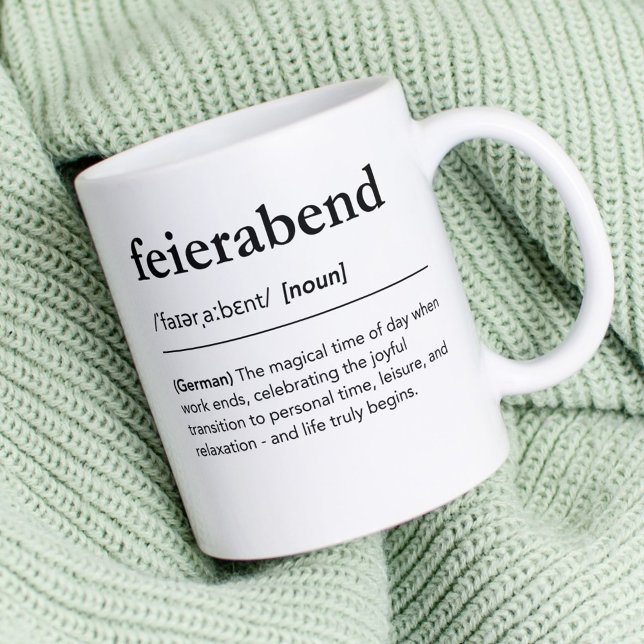 Mug Feierabend Définition Mots Étrangers Dictionnaire (Créateur téléchargé)