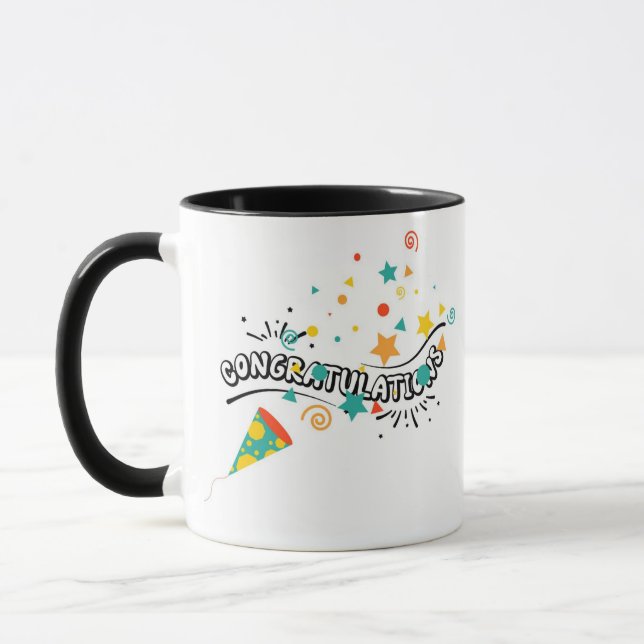Mug Félicitations à Confetti (Gauche)