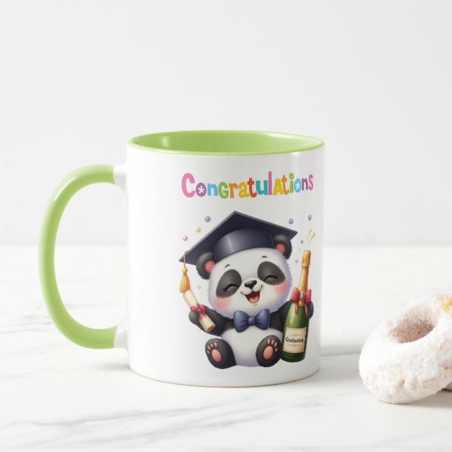 Mug Félicitations à Panda Graduation (Avec donut)