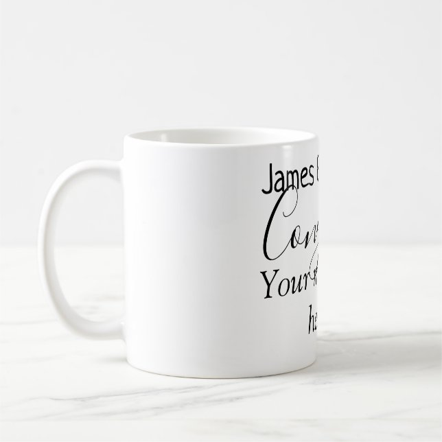 Mug Félicitations ajoutez un message de nom de mariage (Gauche)