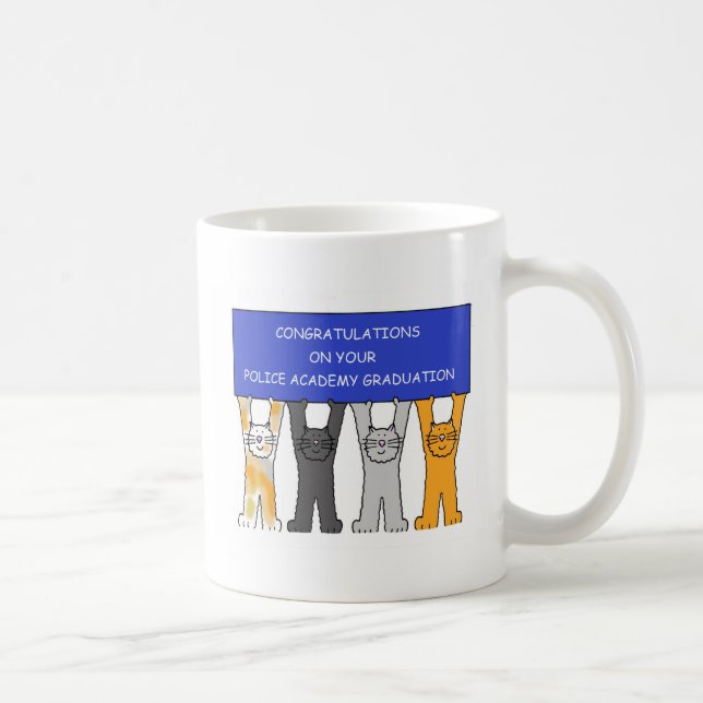 Mug Félicitations aux diplômés de l'Académie de police (Droite)
