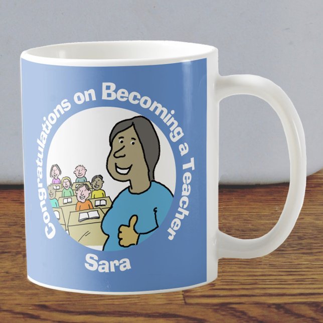 Mug Félicitations de devenir enseignante (Créateur téléchargé)